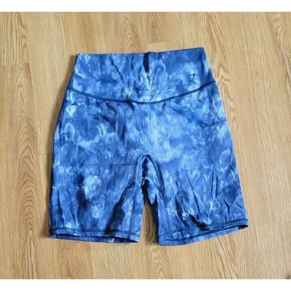 Gymshark Elevate Cycling Shorts CL5 Lakeside Blue Spray Dye Size Small - Picture 1 of 4